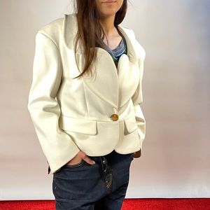 Vivienne Westwood RED LABEL VINTAGE RARE WHITE HEART LOVE JKT SMALL NWT SS2014